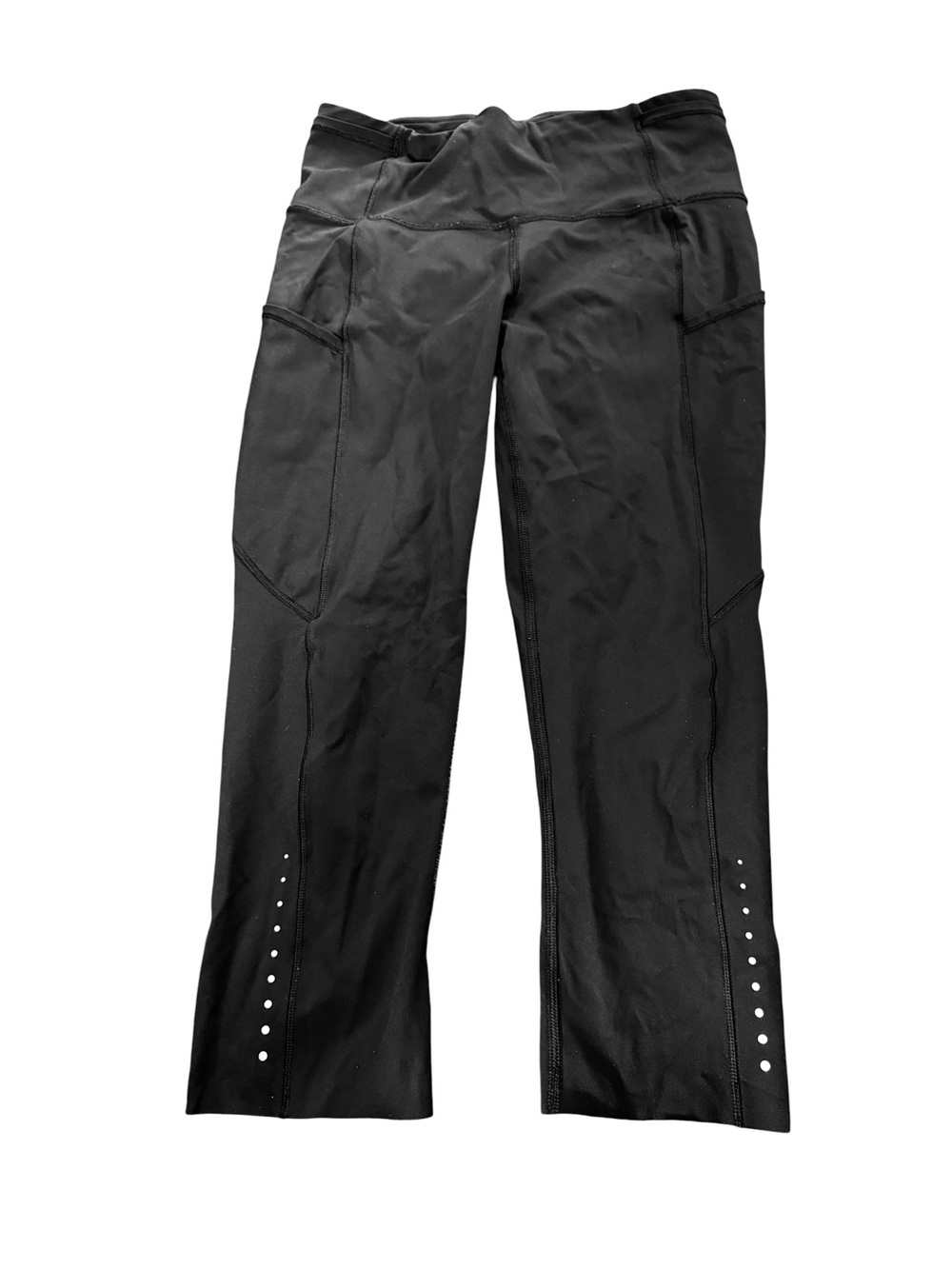 Lululemon athletica Black Performance Cropped Leggings, size 6